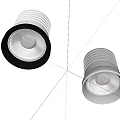 Modern Black And White Downlights And Spotlights With Sleek Ceiling Design