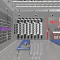 LI-NING Sports Retail Store With Modern Interior Display Shelves And Bright Lighting