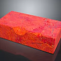 Vibrant Red Construction Stone Block With Natural Marble Texture For Building