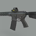 Modern Tactical Rifle With Scope Picatinny Rail Detachable Magazine And Ergonomic Grip