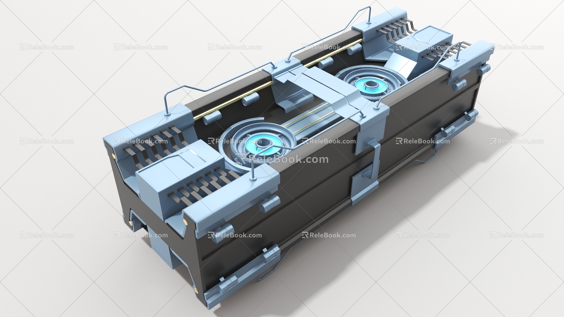 High-tech industrial parts hard surface machinery 3d model