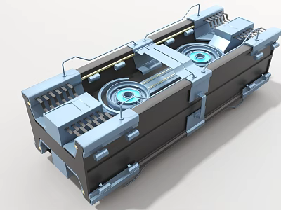 High-tech industrial parts hard surface machinery 3d model
