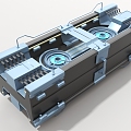 High-tech industrial parts hard surface machinery 3d model