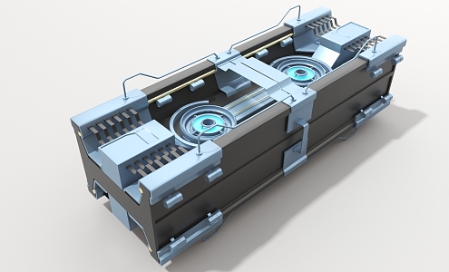 High-tech industrial parts hard surface machinery 3d model