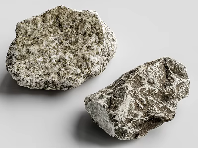 Natural Stone and Wood Materials with Rough Textures for Decorative Use 3d model