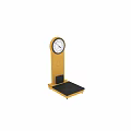 Yellow Daily Electrical Weight Scale With Round Dial And Black Platform