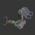 Industrial Equipment With Precision Mechanical Arm Camera Sensor And Rotating Metallic Components