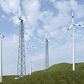 Modern wind turbine big windmill 3d model