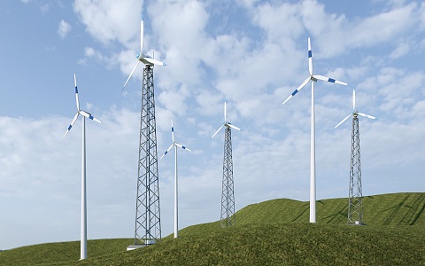 Modern wind turbine big windmill 3d model