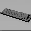 Sleek Modern Full Size Keyboard With White Keys Black Base And Numpad Design
