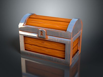 Cartoon Chest Treasure Chest Treasure Chest Jewelry Chest Cashbox Wooden Chest Game Chest Treasure Chest Pirate Chest 3d model