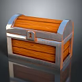 Wooden Storage Chest With Metal Trim And Locking Clasp For Home Storage Use