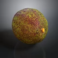 Fresh Ripe Avocado With Green Brown Speckled Skin On Dark Surface
