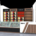 Supermarket Department Store Layout With Tobacco Alcohol Shelves Health Products Display And Management Center Counter