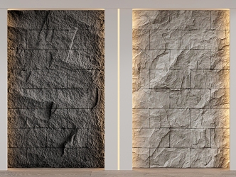 rubble background wall 3d model