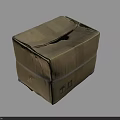 Brown Cardboard Shipping Box With Open Top Tape Secured Edges And Logo