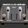 Lowe Beige Four Slice Toaster With Control Knobs Kitchen Appliance