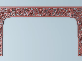 Chinese door arch partition 3d model