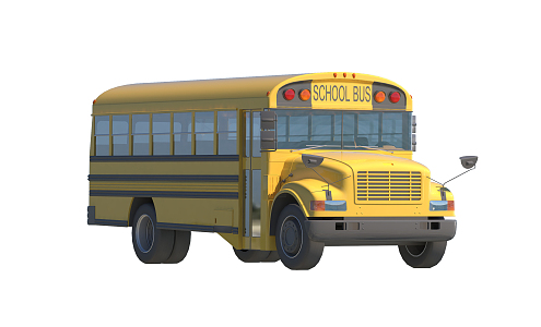 Modern School Bus 3d model