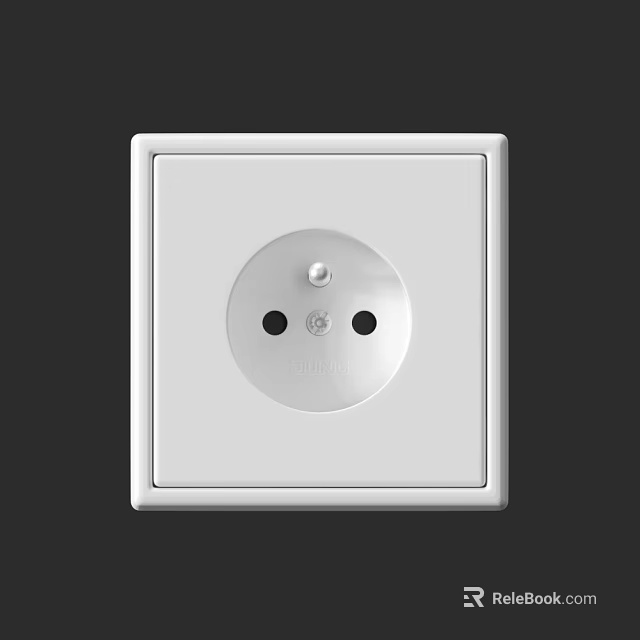 White Modern Electrical Switch Panel With Simple Elegant Design And Smooth Surface 3d model 