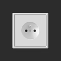White Modern Electrical Switch Panel With Simple Elegant Design And Smooth Surface 3d model