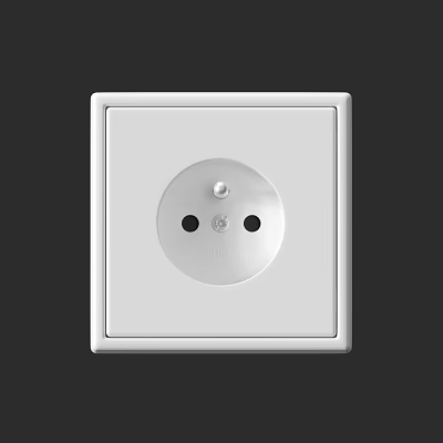 White Modern Electrical Switch Panel With Simple Elegant Design And Smooth Surface 3d model