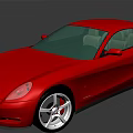 Red Ferrari Sports Car With Sleek Exterior And Silver Alloy Wheels