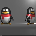 Cute Penguin Toys With Black Body White Belly Red Scarf Yellow Beak And Feet