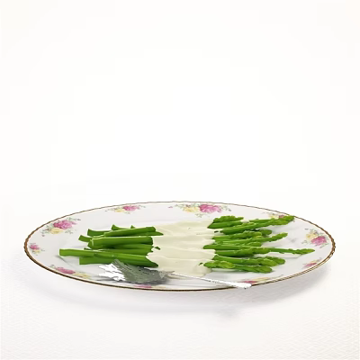 European tableware food asparagus 3d model European tableware food asparagus 3d model