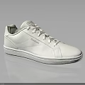 White Reebok Low Top Sneakers With Clean Simple Casual Footwear Design