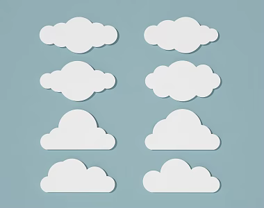 Modern Clouds Wall Decorations Clouds White Clouds Wall Decorations Pendant Clouds 3d model