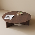 Modern solid wood coffee table 3d model