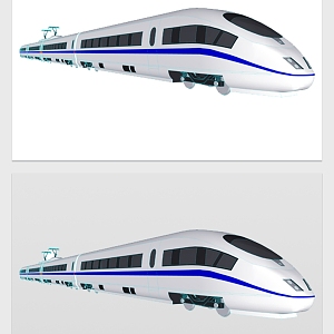 modern high-speed train 3d model