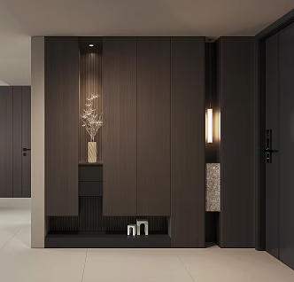 Modern household shoe cabinet 3d model
