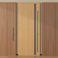 Three Different Design Wooden Swing Doors With Modern Styles And Textures