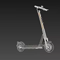 Modern Gray And Yellow Electric Scooter With Handlebar Deck And Wheels