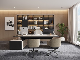 Modern Office Manager Room 3d model