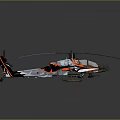 Sleek Modern Helicopter With Orange White Livery Streamlined Fuselage And Rotor Blades