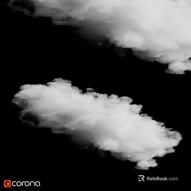 Cloud Shaped Garden Decor Piece On Black Background For Outdoor Decoration 3d model 
