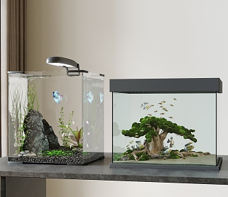 Modern fish tank 3d model