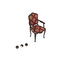 Classic Wooden Dining Chair With Carved Frame Green Floral Fabric Armrests And Color Options