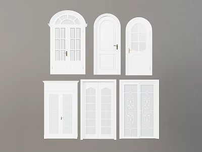 French Interior Door Room Door Bedroom Door Swing Door Single Door Double Door Kitchen Door Toilet Door 3d model