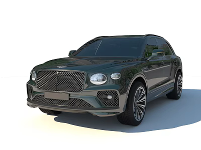 Dark Green Luxury SUV Car with Stylish Front Grille and Alloy Wheels 3d model