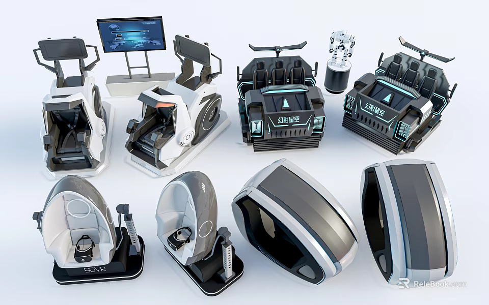 Futuristic Tech Inspired Seating Designs Featuring Modern Innovative Structures And Sleek Lines 3d model 