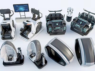 Futuristic Tech Inspired Seating Designs Featuring Modern Innovative Structures And Sleek Lines 3d model