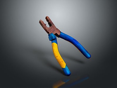 Pipe pliers vise bench vise wrench tool hardware tool processing tool furniture 3d model