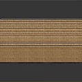 Stylish Woven Bench With Striped Design Wooden Frame Seat And Backrest