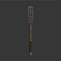 Sci-fi Hammer Sci-fi Stick Mace Sci-fi Weapon Ancient Weapon Hammer Cold Weapon Medieval Item 3d model