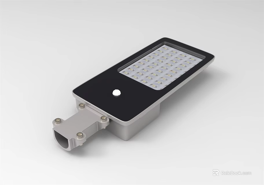 LED Outdoor Light with Rectangular Panel and Sturdy Mounting Bracket for Efficient Outdoor Lighting 3d model 