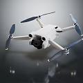 Modern White Quadcopter Drone With Camera LED Lights And Four Propellers For Aerial Use 3d model